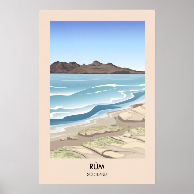Ön Rum Skottland Resaffisch Poster (Framsidan)