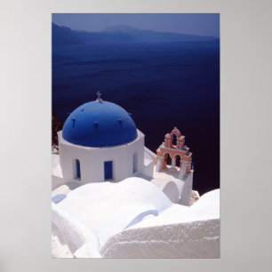 ön Santorini Poster