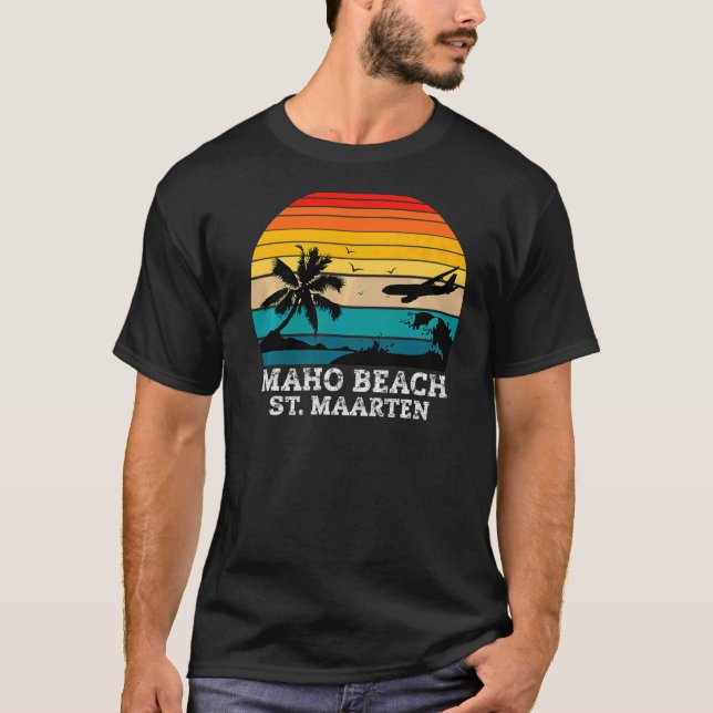 ön Sint Maarten Beach-Karibien T Shirt (Framsida)