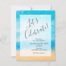 'On the Beach' Abstrakt Silkesmålning