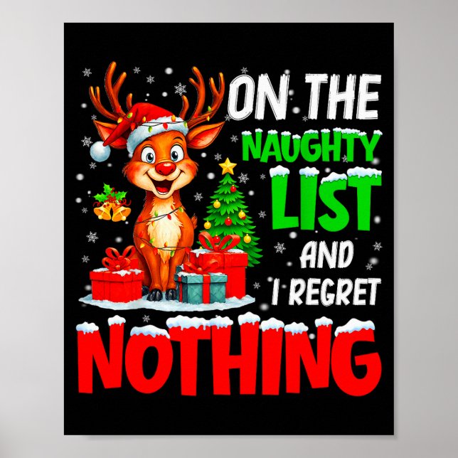 On The Naughty List And Regret Nothing Christmas X Poster (Framsidan)