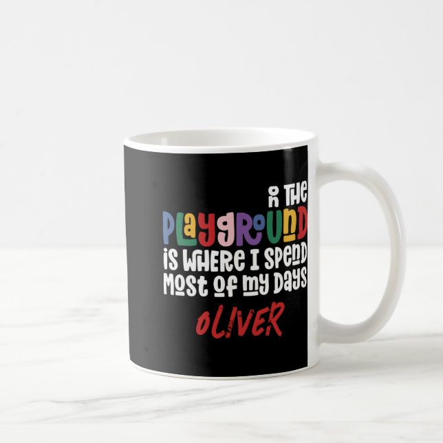 On The Playground Tygraphy Modern Teacher Gift  Kaffemugg (Höger)