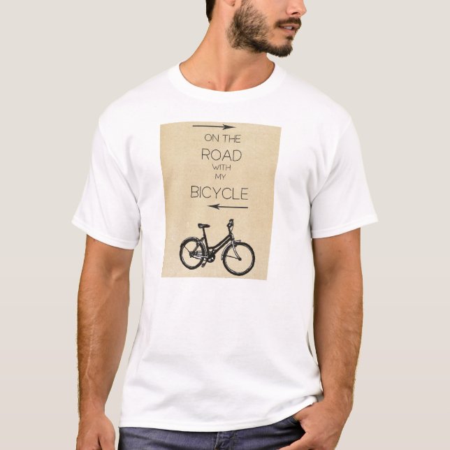 On the Road with my bicycle T-shirt (Framsida)