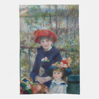 On the Terrace, Impressionist Portrait, Renoir Kökshandduk