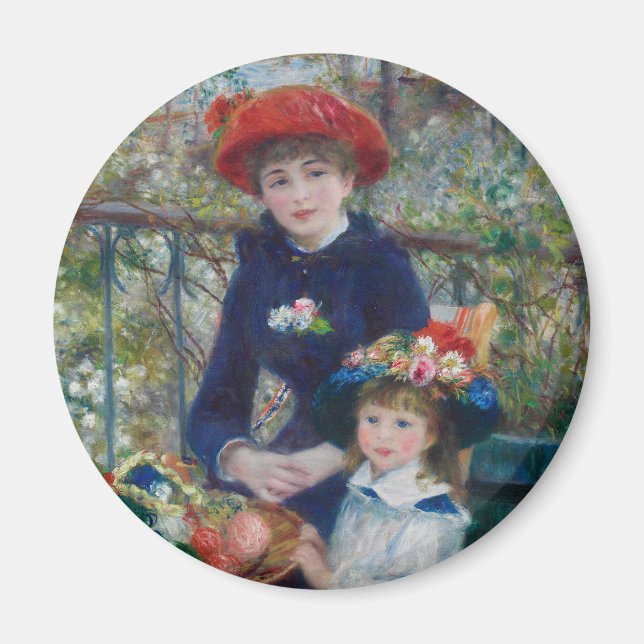 On the Terrace, Impressionist Portrait, Renoir Magnet (Framsidan)
