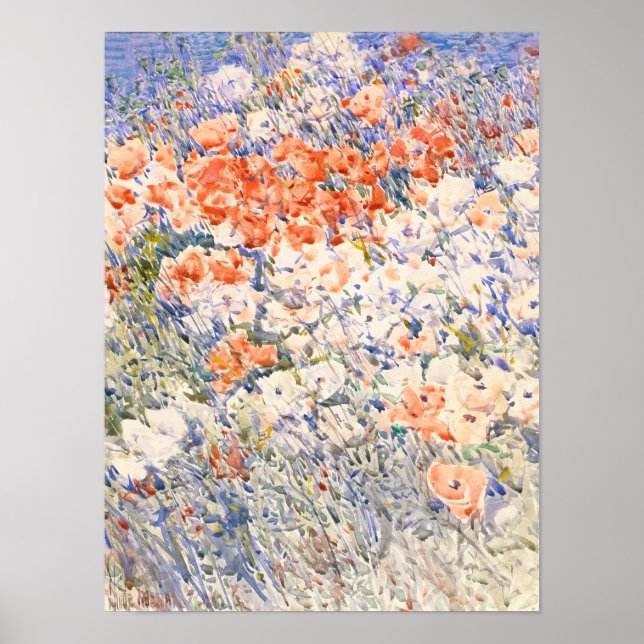 Ön Trädgård av Childe Hassam. 12 x 16 Poster (Framsidan)