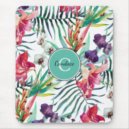 Ön Tropical Mönster med Monogram Musmatta