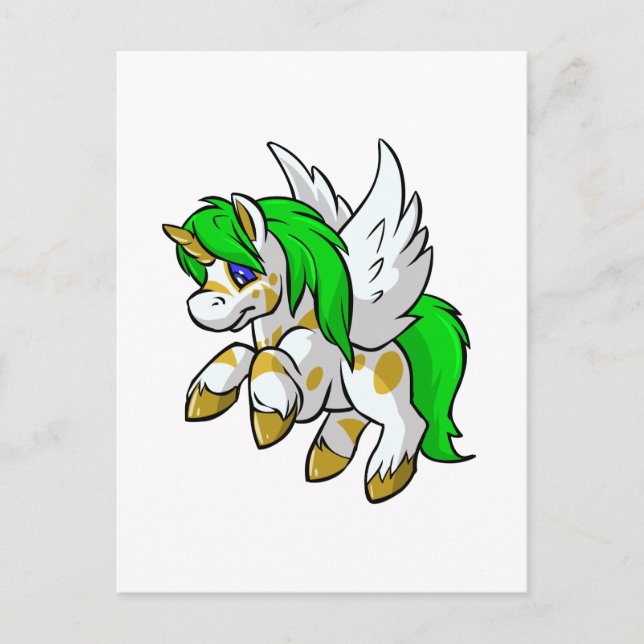 Ön Uni som flyger över Mysterön Vykort (Framsida)