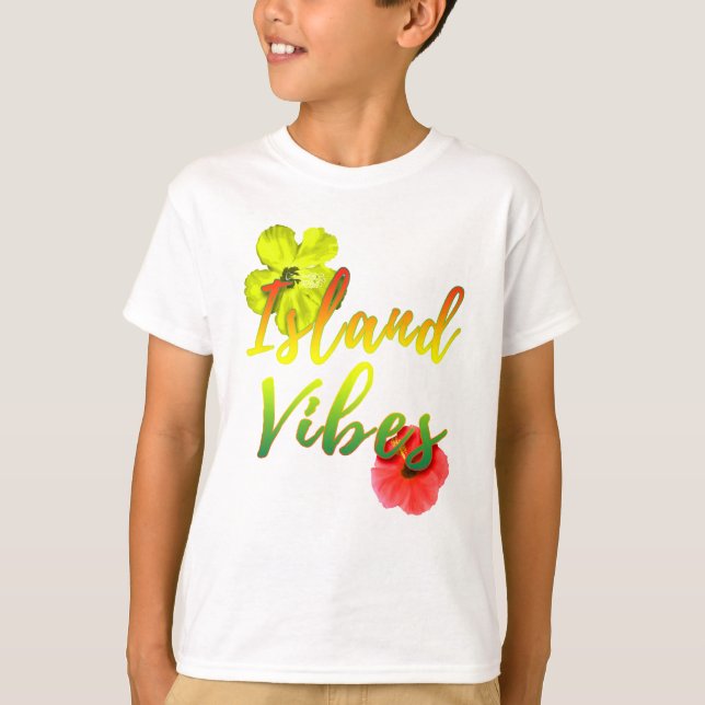 Ön Vibes Rasta Reggae Tropical Tee Shirt (Framsida)