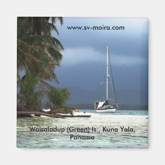 ön Waisaladup (Grönt), Kuna Yala, Panama Magnet (Framsidan)
