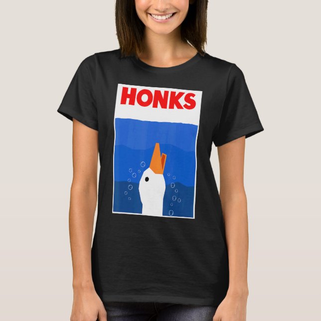 Onamngiven Goose Game HONKS T Shirt (Framsida)