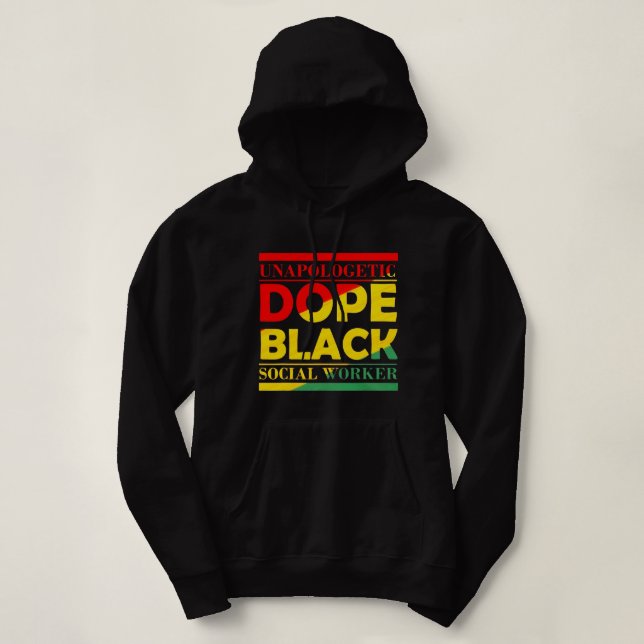 Onapologetisk påve Black Social Worker African Ame T Shirt (Design framsida)