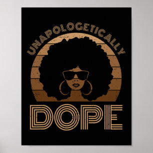 Onapologetiskt Drug Melanin Afro Queen Black Hans Poster