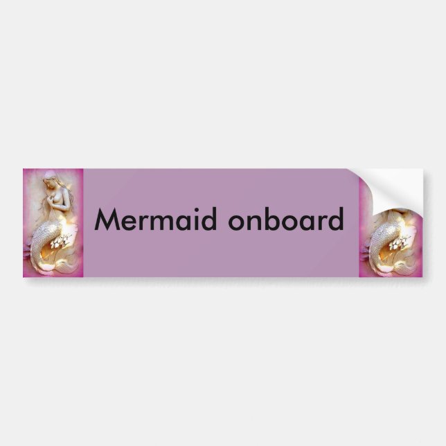onboard lavendelbildekal för sjöjungfru bildekal (Framsidan)