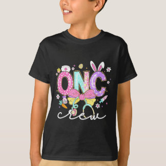 ONC Oncology Crew Nurse Bunny Ears Easter Cancer T Shirt