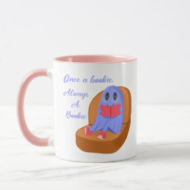 Once a Bookie Always a Bookie Cute Ghost Reading Mugg