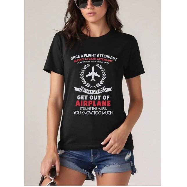 Once a Flight Attendant Always a Flight Attendant  T Shirt (Skapare uppladdad)