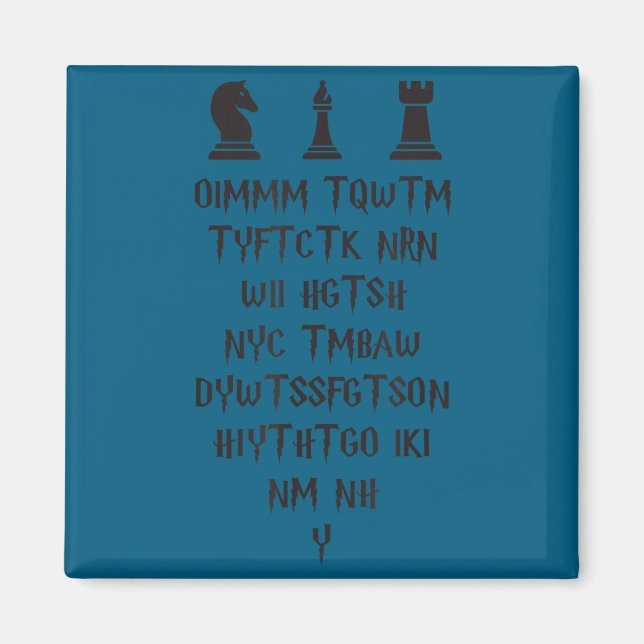 Once I Make My Move Acronym Wizard Chess Funny Des Magnet (Framsidan)