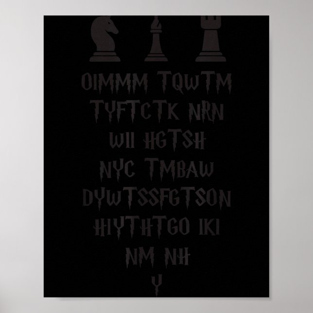 Once I Make My Move Acronym Wizard Chess Funny Des Poster (Framsidan)