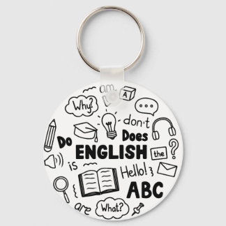 Once in a Blue Moon Idiom Design English Learning Nyckelring