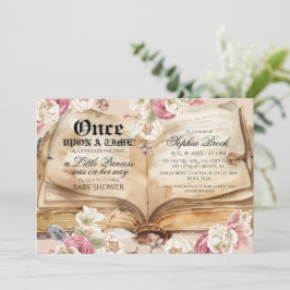 Once Upon A Time Book Baby Shower Inbjudningar