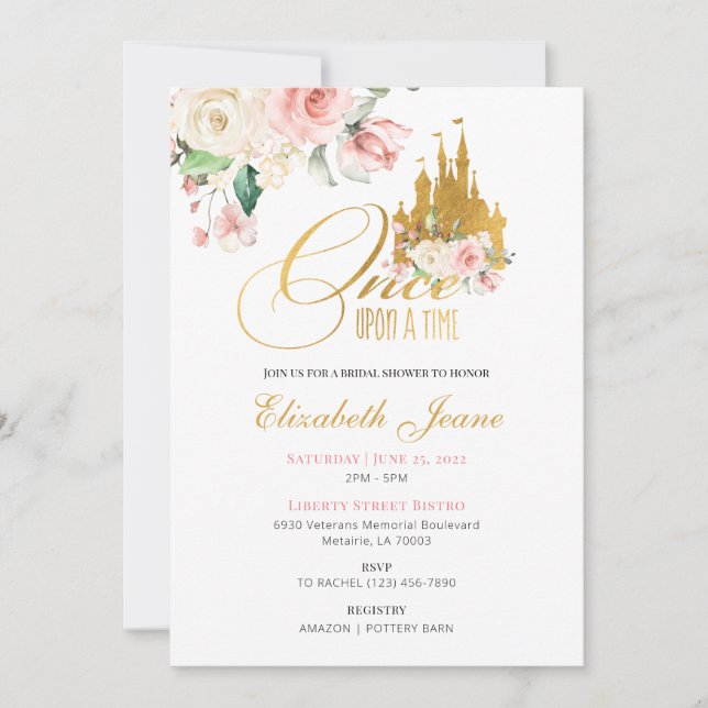 Once Upon a Time Bridal Shower Invitation Inbjudningar (Framsida)
