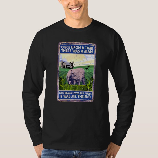 Once Upon A Time There Was A Man  Cow Breed Red An T Shirt (Framsida)