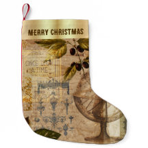 Once Upon A Time Vintage Christmas Stocking