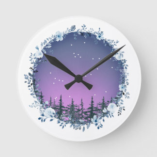 Once upon a winter dusk wall clock rund klocka