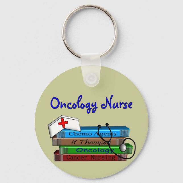 Oncolgoy Nurse "Bokar" Design Nyckelring (Framsida)