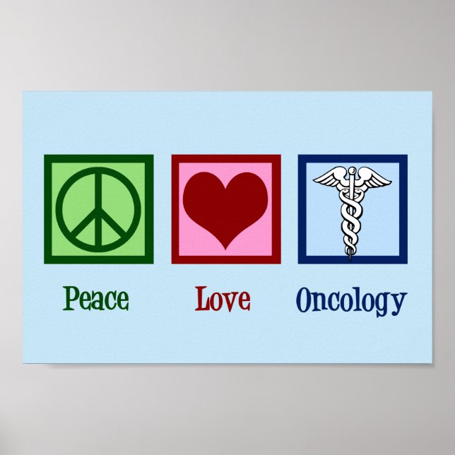 Oncologist Peace Kärlek Oncology Office Poster (Framsidan)