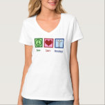 Oncologist Peace Kärlek Oncology Office Tee<br><div class="desc">En vacker onkolog med fredstecken,  hjärta och medicinaltecknet. Peace Kärlek Oncology. Stöd det underbara läkare i fält för att bota och hjälpa cancerpatienter.</div>