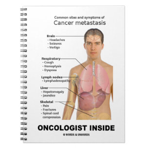 Oncologistinsida (tecken av cancer) anteckningsbok med spiral