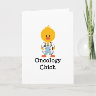 Oncology Chick Greeting Card Kort