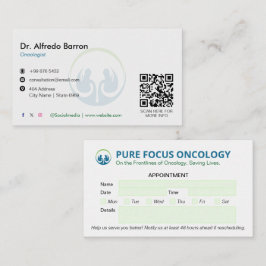 Oncology Clinical Business | Enkel Möte Visitkort