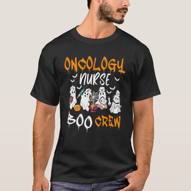 Oncology Nurse Boo Crew Halloween Oncology Nurse C T Shirt (Framsida)