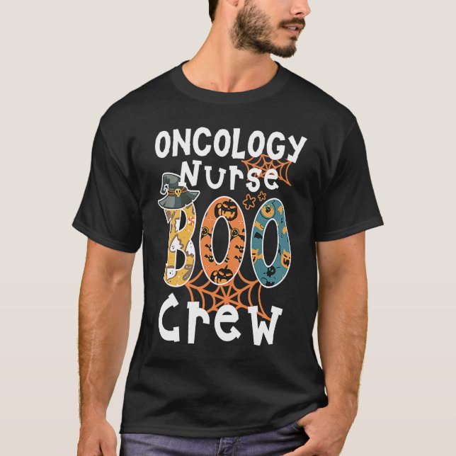 Oncology Nurse Boo Crew RN Halloween Matching Cos T Shirt (Framsida)