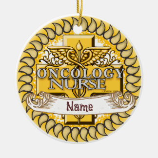Oncology Nurse Caduceus Julgransprydnad Keramik