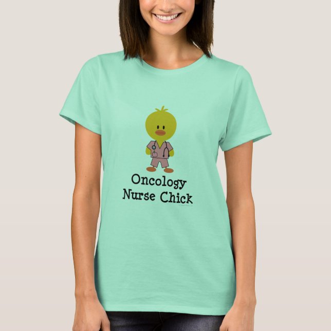 Oncology Nurse Chick Ringer T-shirt (Framsida)