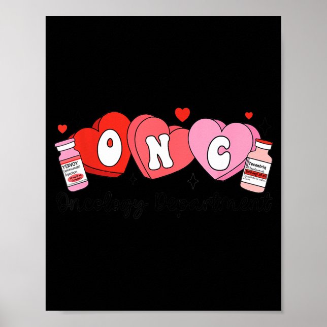 Oncology Nurse Fight Cancer Nurse Valentine Onc De Poster (Framsidan)