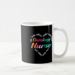 Oncology Nurse Heart Ord Cloud Watercolor Rainbow Kaffemugg<br><div class="desc">Oncology Nurse Heart Ord Cloud Watercolor Rainbow</div>