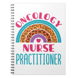 Oncology Nurse Practister Rainbow Boho Anteckningsbok