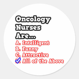 Oncology Nurse Quiz...Joke Runt Klistermärke