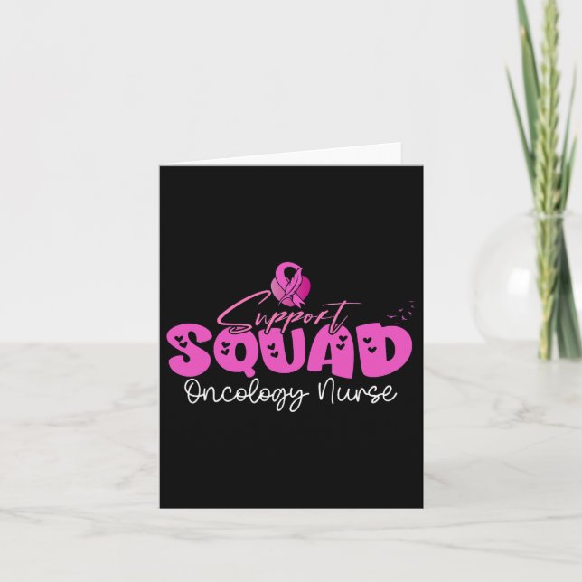 Oncology Nurse Support Squad Team Breast Cancer Aw Kort (Framsida)