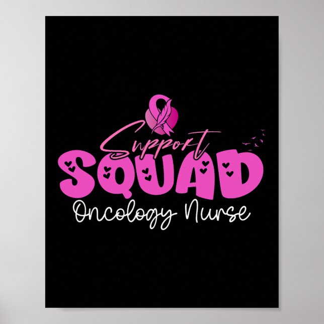 Oncology Nurse Support Squad Team Breast Cancer Aw Poster (Framsidan)