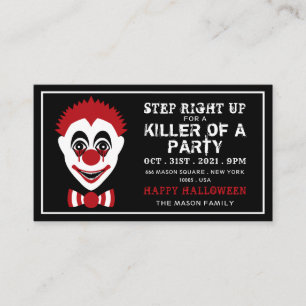 Ond Clown, Halloweenfest Biljett Inbjudan