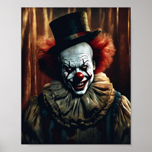 "Ond Clown in Abandoned Circus Tält - Horror Movi Poster