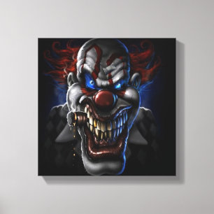 Ond clown och cigarr canvastryck