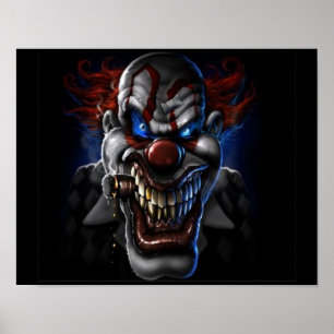 Ond clown och cigarr poster