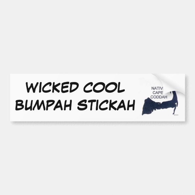 OND COOLA BUMPAH STICKAH från infödd udd Coddah Bildekal (Framsidan)